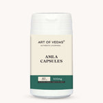 Art of Vedas Amla Capsules 60 Capsules 500mg - Ayurvedic Herbal Food Supplement Rich in Vitamin C for Immunity and Hair Health