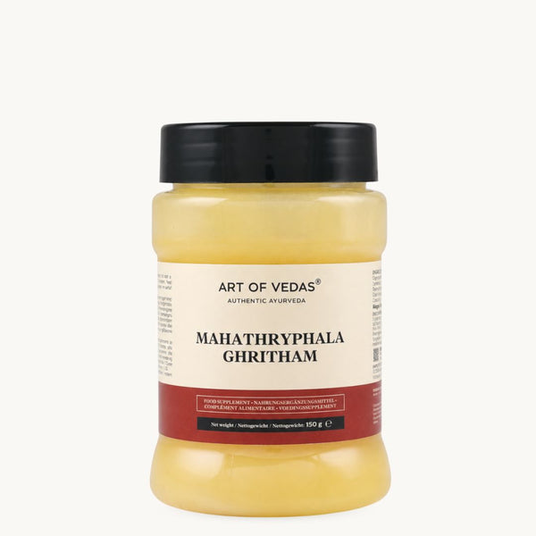 Art of Vedas Maha Triphala Ghritham, klasični ajurvedski ghee: Amla, Haritaki, kozje mleko. Kozarec 150 g