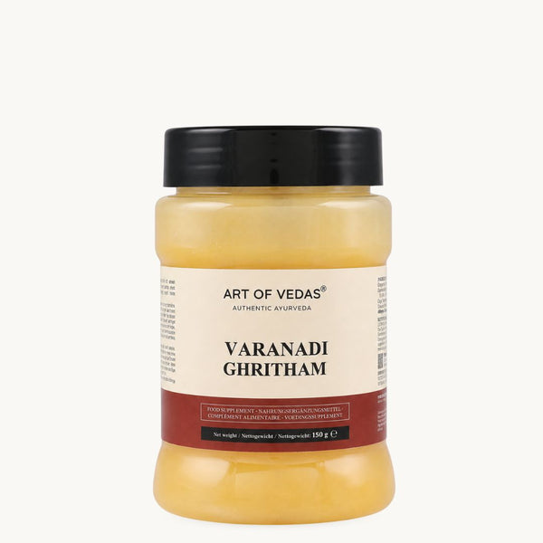 Art of Vedas Varanadi Ghritham, klasični ajurvedski ghee: Shatavari, Haritaki. Kozarec 150 g